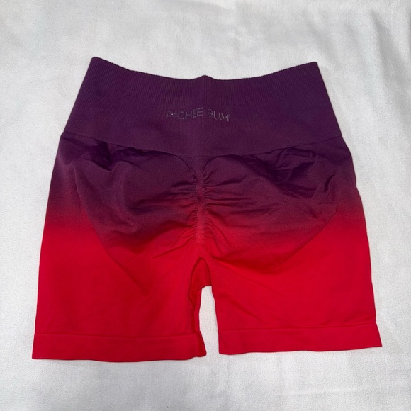 Pchee Bum Pants - PCHEE BUM Women's Red and Purple Ombre Shorts